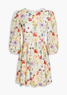 Borgo de Nor - Bia floral-print broderie anglaise cotton mini dress - White - UK 14