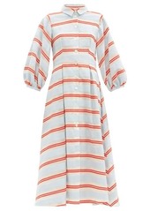 Borgo De Nor Eve striped cotton-blend shirt dress