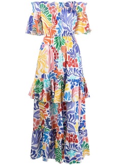 Borgo de Nor Elena floral-print cotton maxi dress
