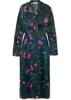 Borgo de Nor Kati printed cotton and silk-blend satin maxi dress