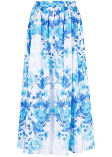 Borgo de Nor Rhea floral-print skirt