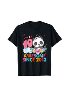 Born 10 Year Old Awesome since 2013 Panda 10th Birthday Boys Girl T-Shirt
