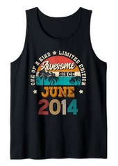 Born 10 Years Old Made In June 2014 Vintage 10th Birthday Gifts Tank Top