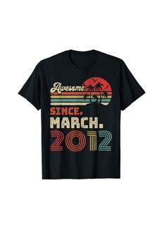 Born 11 Year Old Awesome Since March 2012 11th Birthday T-Shirt