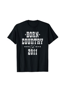 Born 12 Year Old Country Western Music Lover 2011 12th Birthday T-Shirt