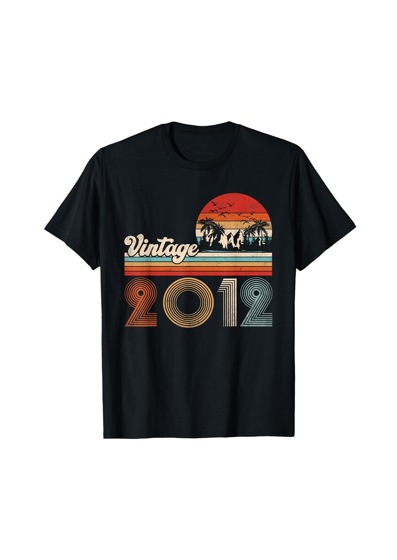 13 Years Old Gifts Vintage Born In 2012 Retro 13th Birthday T-Shirt