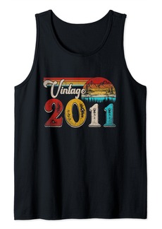 14 Years Old Retro Vintage Born In 2011 14th Birthday Gifts Tank Top