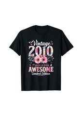 14th Birthday Born In 2010 Limited Edition Floral Women Girl T-Shirt