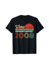 Born 16 Year Old Birthday Vintage 2008 16th Birthday T-Shirt