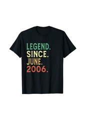 Born 16 Year Old Gifts Legend Since June 2006 16th Birthday T-Shirt