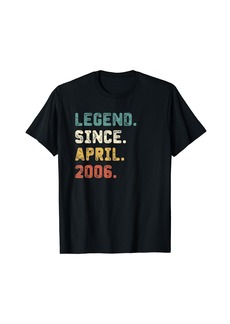 Born 16 Years Old Gifts Legend Since April 2006 16th Birthday T-Shirt