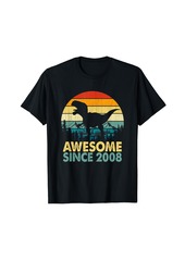 Born 16th Birthday Awesome 2008 16 Year Old Boy Dinosaur T Rex T-Shirt