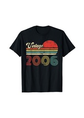 Born 18 Year Old Birthday Vintage 2006 18th Birthday T-Shirt