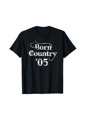 Born 18 Year Old: Country Music Lover 2005 18th Birthday T-Shirt