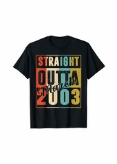 Born 18 Years Old Birthday Gift Straight Outta March 2003 T-Shirt