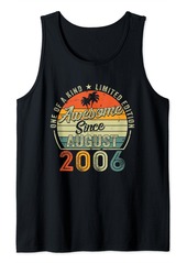 Born 18 Years Old Vintage Made In August 2006 18th Birthday Gifts Tank Top