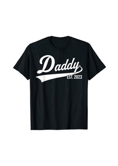 Born 1st Time Dad EST 2023 New First Fathers Hood Day Daddy 2023 T-Shirt