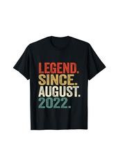 Born 2 Years Old Gifts Legend Since August 2022 2nd Birthday T-Shirt