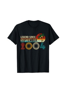 Born 20 Year Old Vintage Legend September 2004 20th Birthday Gift T-Shirt