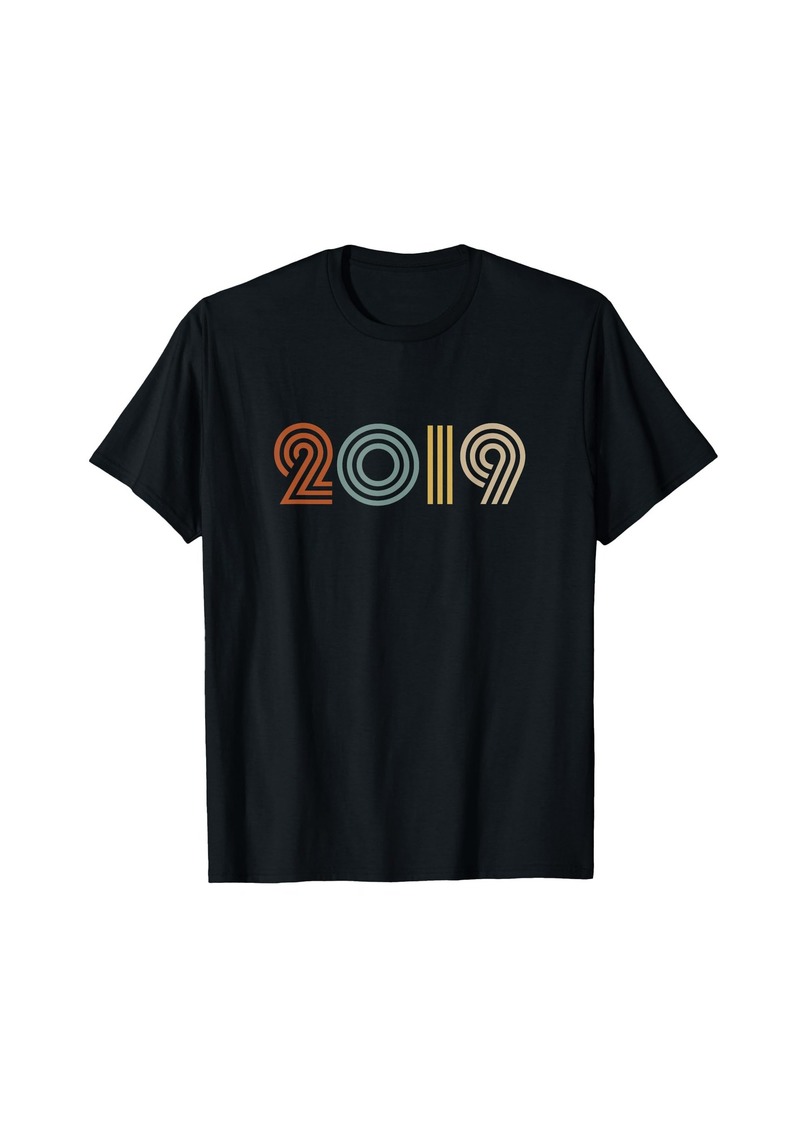 Born 2019 Retro Disco Anniversary Birth Year Milestone Birthday T-Shirt