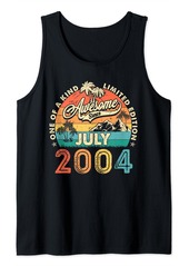 Born 20th Birthday Gifts Awesome Since July 2004 20 Year Old Tank Top