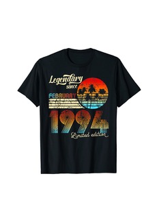 Born Birthday Legendary Since February 1994 Gift T-Shirt