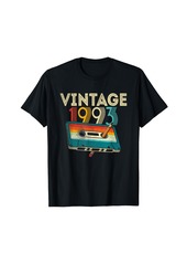 Born 30 Year Old Gifts Vintage 1993 Cassette Tape 30th Birthday T-Shirt
