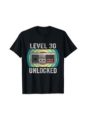 Born 30 Years Old Unlocked Level 30 Birthday Gifts Men Video Game T-Shirt
