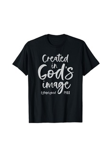 Born 36 Year Old Christian: Love Jesus and God 1988 36th Birthday T-Shirt