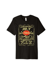 Born 40 Years Old Made In July 1984 Vintage 40th Birthday Gifts Premium T-Shirt