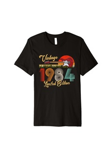 Born 40 Years Old Vintage 1984 Funny 40th Birthday Retro Guitar Premium T-Shirt