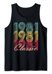 41st Birthday Gift Shirt Born 1981 Retro Men Women Classic Tank Top