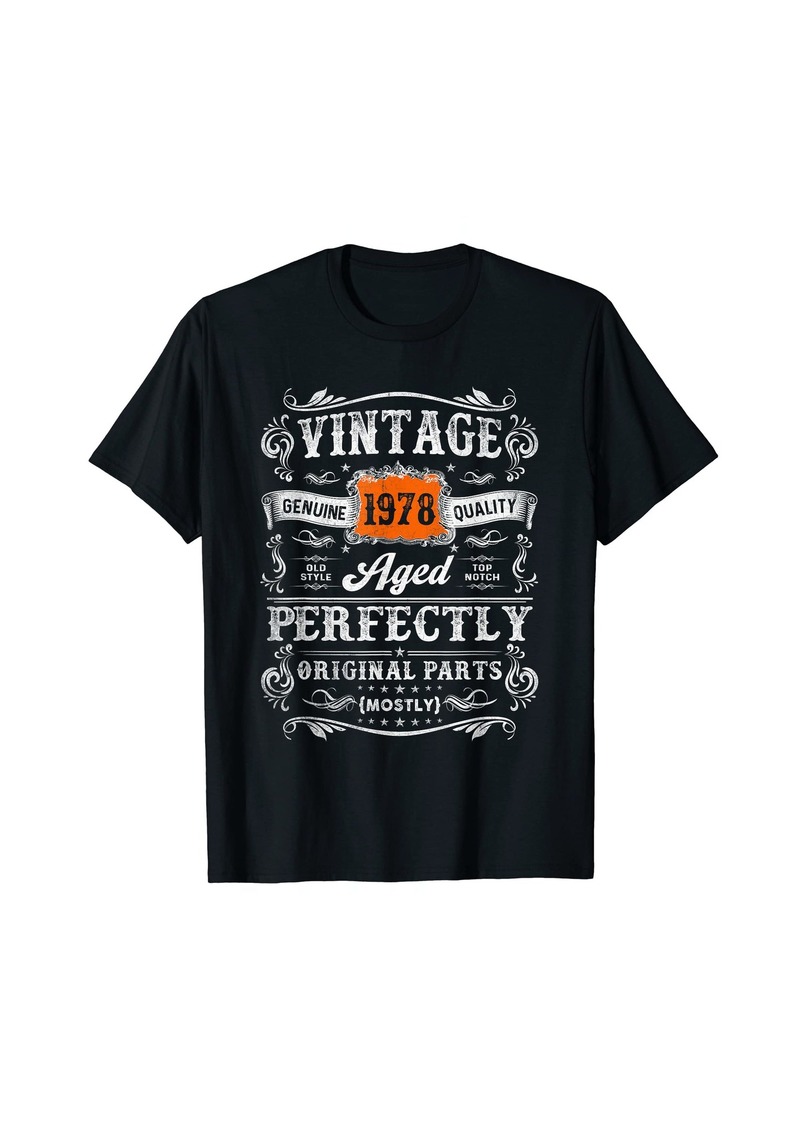 Born 45 Years Old Gifts Men Vintage Classic 1978 45th Birthday T-Shirt