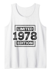 Born 46th Birthday Men 46 Years Old Women Limited Edition 1978 Tank Top