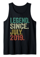 Born 5 Years Old Gifts Legend Since July 2019 5th Birthday Tank Top