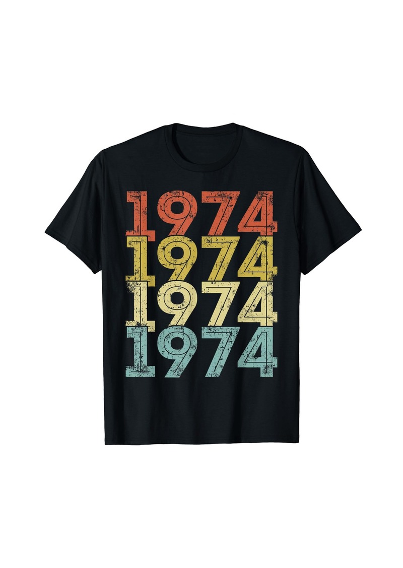 Born 50 Year Old Birthday Vintage 1974 50th Birthday T-Shirt