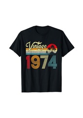 Born 50 Years Old Gift Men Women Vintage 1974 50th Birthday Retro T-Shirt