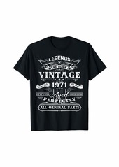 50th Birthday Gifts For Legends Born In 1971 50 Year Old T-Shirt
