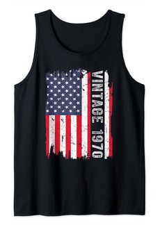 Born 55 Year Old Gifts Vintage 1970 American Flag 55th Birthday Tank Top