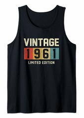 Born 60 Year Old Gifts Vintage 1961 Limited Edition 60th Birthday Tank Top