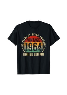 60 Years Old Vintage 1964 Born In 1964 60th Birthday Gifts T-Shirt