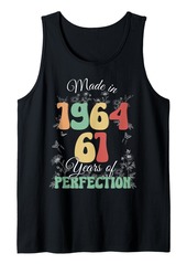 Born 61st Birthday Floral Made in 1964 Gifts 61 Years Old Daisy Tank Top