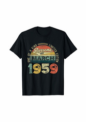 Born 62nd Birthday Decorations March 1959 Men Women 62 Years Old T-Shirt