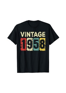 Born 66 Year Old Birthday Vintage 1958 66th Birthday T-Shirt