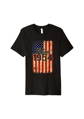 Born 70 Year Old Vintage Made In 1954 70th Birthday American Flag Premium T-Shirt