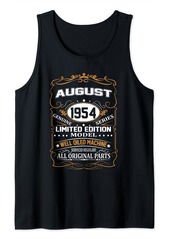 Born 70 Years Old Gifts Decoration August 1954 70th Birthday Gift Tank Top