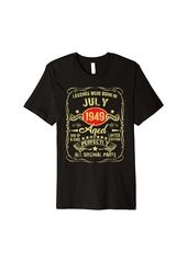 Born 75th Birthday Gifts Awesome Since July 1949 75 Year Old Premium T-Shirt