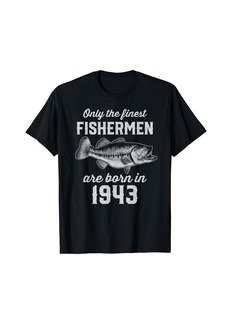 Born 81 Year Old Fisherman: Fishing 1943 81st Birthday T-Shirt
