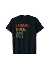 Born 80 Years Old Gifts Legend Since June 1942 80th Birthday T-Shirt