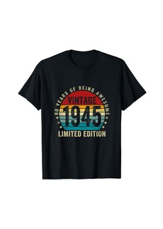 Born 80 Years Old Vintage 1945 Limited Edition 80th Birthday Gift T-Shirt